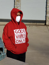 Load image into Gallery viewer, GOOD VIBES ONLY HOODED SWEATSHIRT