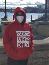 Load image into Gallery viewer, GOOD VIBES ONLY HOODED SWEATSHIRT